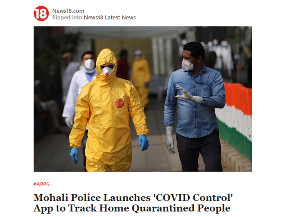 Mohali Police Launches 'COVID Control' App to Track Home Quarantined People